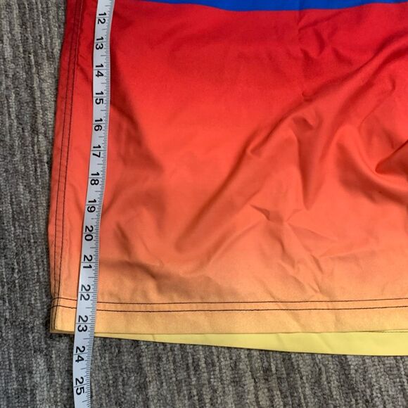 Brand New Roundtree & Yorke Men's Size 4XB Big Blue Orange Board Shorts Swimwear - Picture 8 of 9